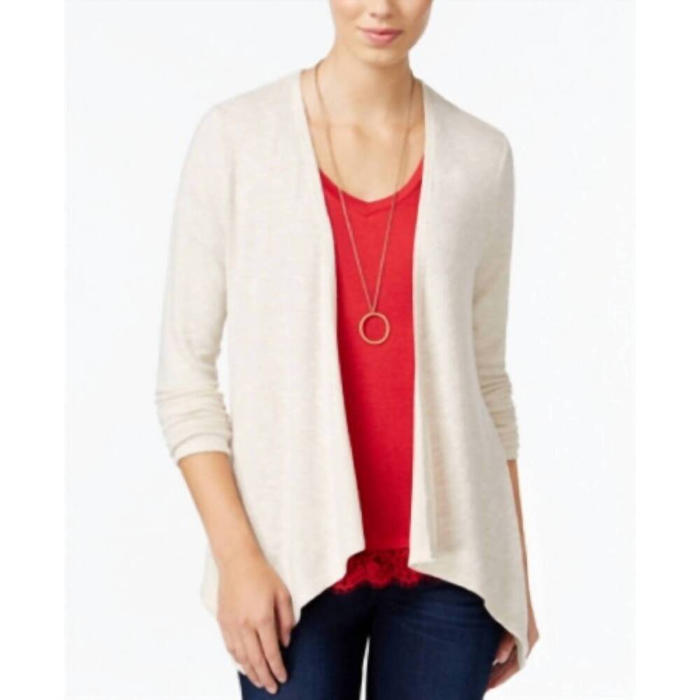 NEW BELLE DU JOUR women's open front cardigan in ivory